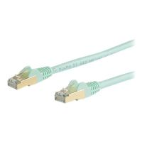 StarTech.com Startech 3m CAT6A Ethernet Cable, 10 Gigabit Shielded Snagless RJ45 100W PoE Patch Cord, CAT 6A 10GbE STP Network Cable w/Strain Relief, Aqua, UL Certified Wiring/TIA - Category 6A - 26AWG (6ASPAT3MAQ)