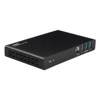 Lindy 43425, USB Typ-C, HDMI, RJ-45, USB 3.2 Gen 2 (3.1 Gen 2) Type-A, USB 3.2 Gen 2 (3.1 Gen 2) Type-C, 10000 Mbit/s, 7680 x 4320 Pixel, Schwarz, Metall