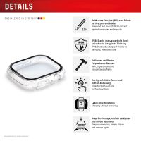 E.V.I. 02128, Displayschutz, Smartwatch, Transparent, Apple, Apple Watch 9/8/7 (41mm), Polycarbonat (PC), Gehärtetes Glas