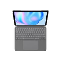Logitech Combo Touch - Tastatur und Foliohülle - mit Trackpad - hintergrundbeleuchtet - Apple Smart connector - QWERTY - US International - Oxford Gray - für Apple 11-inch iPad Air (M2, M3)