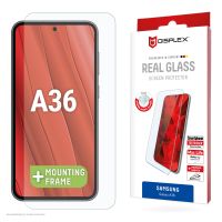 E.V.I. Displex Panzerglas (10H, 2D) für Samsung Galaxy A36, Eco-Montagerahmen, kratzer-resistent, Samsung, Galaxy A36, Trockene Anwendung, Schmutzabweisend, Schlagfest, Kratzresistent, Transparent, 1 Stück(e)