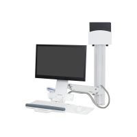 Ergotron Sit-Stand Combo System Mit CPU-Halter klein - Befestigungskit (Tastatur-Tablett, CPU Wandhalterung, einstellbarer Monitorarm)