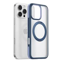 TORRAS Ostand R Fusion, Cover, Apple, iPhone 16 pro, 15,5 cm (6.1"), Blau, Transparent