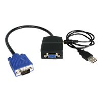 StarTech.com Startech 2 Port VGA Video Splitter - Monitor Splitter Kabel mit Stromversorgung über USB - 1 x VGA (Stecker)