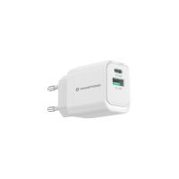 Conceptronic ALTHEA19W33 2-Port 33W GaN USB-PD-Ladegerät, USB-C x 1, USB-A x 1, QC 3.0, PPS, PD 3.0, Drinnen, AC, 20 V, Weiß
