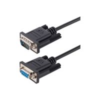 StarTech.com StarTech 3m RS232 Serial Null Modem Cable, Crossover Serial Cable w/Al-Mylar Shielding, DB9 Serial COM Port Cable Female to Male, Compatible w/DTE Devices - Tool-Less Design w/Thumbscrews, Black, F/M (9FMNM-3M-RS232-CABLE)