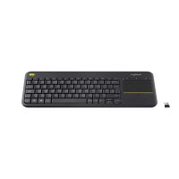 Logitech K400 Plus, Volle Größe (100%), Kabellos, RF Wireless, Schwarz