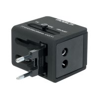 Mobilis Worldwide Travel Adapter - Netzteil - 500 mA - 2 Ausgabeanschlussstellen (USB)