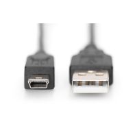 DIGITUS USB-A  Mini-B Anschlusskabel, 3m