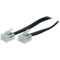 S/CONN maximum connectivity 10m RJ11, 10 m, RJ11, RJ11, Schwarz, Transparent, Männlich, Männlich
