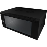 ALLNET ALL-SMC6622SCHWARZ, Wandmontiertes Regal, 22U, 50 kg, Sperrschloss, 36 kg, Schwarz