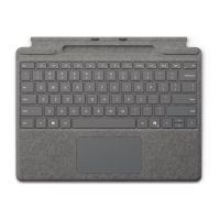 Microsoft Surface Pro Keyboard - Tastatur - mit Trackpad, Beschleunigungsmesser, Surface Slim Pen 2 Ablage- und Ladeschale - QWERTZ - Deutsch/Österreichisch - Platin - für Microsoft Surface Pro 8, Pro 8 for Business, Pro 9, Pro 9 for Business, Pro 10 for 