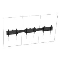 TD SYNNEX Vision - Befestigungskit (Wandmontage, Schienenmontagesockel) - robust - für 3 LCD-Anzeigen - Hochformat - Stahl, Aluminium - Schwarz - Bildschirmgröße: 165-191 cm (65"-75")