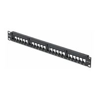 StarTech.com Startech - Leeres Keystone-Patchpanel - für RJ45 - geeignet für Wandmontage, Rack montierbar - CAT 5e/6 - UTP - Schwarz - 1U - 48.3 cm (19")