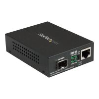 StarTech.com Startech Gigabit Ethernet LWL / Glasfaser Medienkonverter mit SFP - 1000 Mbit/s Multimode Gigabit Ethernet Medienkonverter - Medienkonverter - 1GbE - 10Base-T, 1000Base-LX, 1000Base-SX, 100Base-TX, 1000Base-T - RJ-45 / SFP (mini-GBIC)