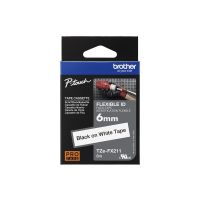 Brother TZe-FX211 - Schwarz auf Weiß - Rolle (0,6 cm x 8 m)