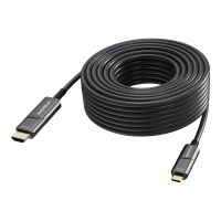 Vision Adapterkabel - USB-C männlich zu HDMI männlich - 50 m - Glasfaser - Schwarz - Unterstützung für 4K60Hz (3840 x 2160)