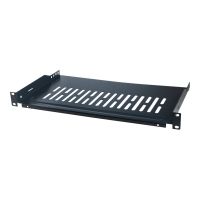 LogiLink Rack - Regal - Schwarz, RAL 9005 - 1U - 48.3 cm (19")