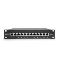 DIGITUS CAT 6, Klasse E Patch Panel, geschirmt, schwarz