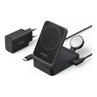 ANKER MagGo - Kabelloses Ladegerät - 3-in-1, faltbar - 15 Watt (USB-C)