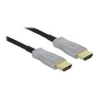 Delock HDMI-Kabel - HDMI männlich zu HDMI männlich - 20 m - Glasfaser - Schwarz - 4K Unterstützung, Active Optical Cable (AOC)