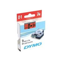 Dymo Original D1-Etikettenband | schwarz auf rot | 9 mm x 7 m | selbstklebendes Schriftband | für LabelManager-Beschriftungsgerät, Schwarz auf rot, Polyester, Belgien, -18 - 90 °C, DYMO, LabelManager, LabelWriter 450 DUO