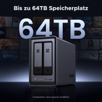Striker Ugreen NASync DXP2800 NAS System 2-Bay, NAS, Kompakt, Intel® N, N100, 8 GB, DDR5