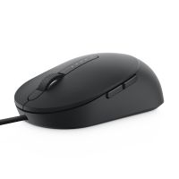 Dell Pro kabelgebundene Maus – MS3220 - schwarz, Beidhändig, Laser, USB Typ-A, 3200 DPI, 2 ms, Schwarz