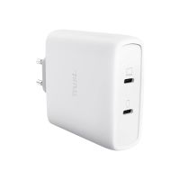 Trust Maxo - Netzteil - GaN - 100 watt - Power Delivery 3.0 + PPS, PD 3.2/PPS, QC 5.0 - 2 Ausgabeanschlussstellen (USB-C)