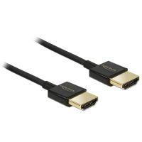 Delock HDMI/HDMI, 0.5 m, 0,5 m, HDMI Typ A (Standard), HDMI Typ A (Standard), 3840 x 2160 Pixel, 3D, Schwarz