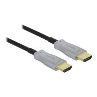 Delock HDMI-Kabel - HDMI männlich zu HDMI männlich - 15 m - Glasfaser - Schwarz - 4K Unterstützung, Active Optical Cable (AOC)