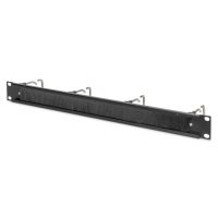 DIGITUS Kabelrangierpanel mit Stahlbügeln und Bürstenleiste für 482,6 mm (19")-Schränke, 1HE
