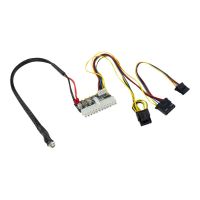 Inter-Tech Stromkabel - ATX, 20-polig, power DC jack zu interne Stromversorgung, 4-polig, 4-Pin interner Netzanschluss (12 V)