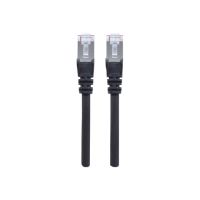 Intellinet Network Patch Cable, Cat7 Cable/Cat6A Plugs, 0.25m, Black, Copper, S/FTP, LSOH / LSZH, PVC, RJ45, Gold Plated Contacts, Snagless, Booted, Lifetime Warranty, Polybag - Patch-Kabel - RJ-45 (M)
