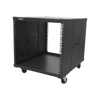 StarTech.com Startech Mobiles Server Rack mit Griffen - rollbarer Serverschrank / Netzwerschrank - 9HE - Schrank - Schwarz - 9U - 58.4 cm (23")