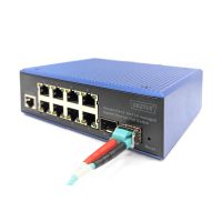 DIGITUS Industrieller 8+2-Port L2 managed Gigabit Ethernet PoE Switch