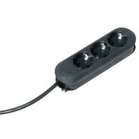 Bachmann 388.172, 5 m, Kunststoff, Schwarz, 3 AC-Ausgänge, 3680 W, 16 A