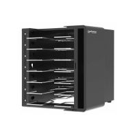 Manhattan Schrankeinheit (nur Laden) - für 7 tablets / notebooks - USB-C, 65 W per port - verriegelbar - kaltgewalzter Stahl, ABS-Kunststoff - Schwarz - Bildschirmgröße: bis zu 40,6 cm (bis zu 16")