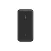 Belkin BoostCharge - Powerbank - mit integriertem Kabel - 20000 mAh - 30 Watt - PD - 3 Ausgabeanschlussstellen (2 x USB-C, USB)
