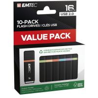 EMTEC K100 - USB-Flash-Laufwerk - 16 GB - USB 2.0 (Packung mit 10)