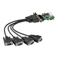 StarTech.com Startech 4 Port Serielle PCI Express RS232 Adapter Karte - PCIe Serielle Host Controller Karte - PCIe zu Seriell DB9 - 16950 UART - Niedrig Profil Erweiterungskarte - Windows & Linux (PEX4S953LP)