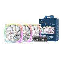 MONTECH AX120 PWM ARGB Lüfter 3er Pack weiß - 120mm 3 in 1 W - Gehäuse-Lüfter - 1.600 - Gehäuse-Lüfter - 27 dB