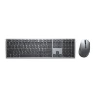 Dell Pro Plus-Tastatur und -Maus – KM7321W - US international (QWERTY), Kabellos, RF Wireless + Bluetooth, Scherenschalter, QWERTY, Grau, Titan, Maus enthalten