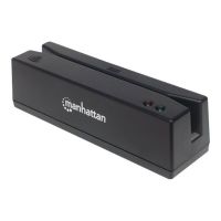 IC Intracom Manhattan USB-A Magnetic Strip Card Reader, Triple Track Reader, Keyboard Wedge Decoder, Cable 1.5m, Black, Three Year Warranty, Box - Magnetkartenleser (Spuren 1, 2 & 3)
