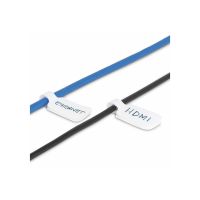 StarTech.com 9 cm Kabelschilder, 100 Stück, Weiß, Klettverschluss - Kabel-Kennzeichnungsetiketten - Klettbandbefestigung, beschreibbar - 9 cm - weiß (Packung mit 100)