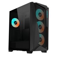 Gigabyte C301 GLASS, Midi Tower, PC, Schwarz, ATX, EATX, micro ATX, Mini-ITX, Glas, Kunststoff, Stahl, Gaming