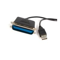 StarTech.com 1,9m USB auf Parallel Kabel - Centronics Druckerkabel/ Adpter - St/St, Schwarz, Centronics, USB A, 1,9 m, Stecker/Stecker, USB A, Centronics 36