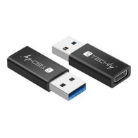 Techly USB-Adapter - USB Typ A (M) zu USB-C (W)