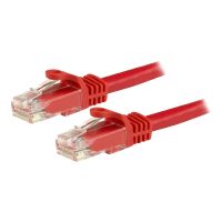 StarTech.com 15m CAT6 Ethernet Cable, 10 Gigabit Snagless RJ45 650MHz 100W PoE Patch Cord, CAT 6 10GbE UTP Network Cable w/Strain Relief, Red, Wiring is UL Certified/TIA - Category 6 - 24AWG (N6PATC15MRD)