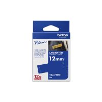 Brother TZe-PR831 - Schwarzer Druck auf Premium Glitter Gold - Rolle (1,2 cm x 8 m)